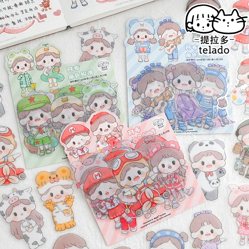 

24pcs/lot Kawaii Stationery Stickers Abu Cosplay Series Planner Decorative Mobile Stickers Scrapbooking DIY Craft