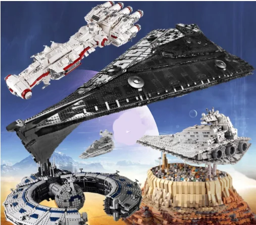 

Mould King 13135 21004 Eclipse-Class Dreadnought Star Toys ISD Monarch Star Destroyer Set UCS Executor Building Blocks Kids Gift
