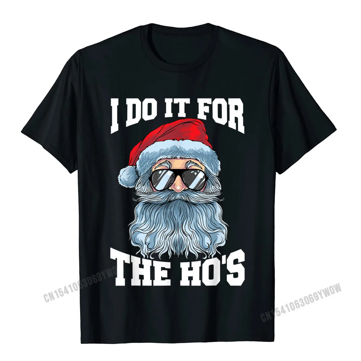 I Do It For The Hos неуместная Рождественская забавная футболка с Сантой рубашки мужские
