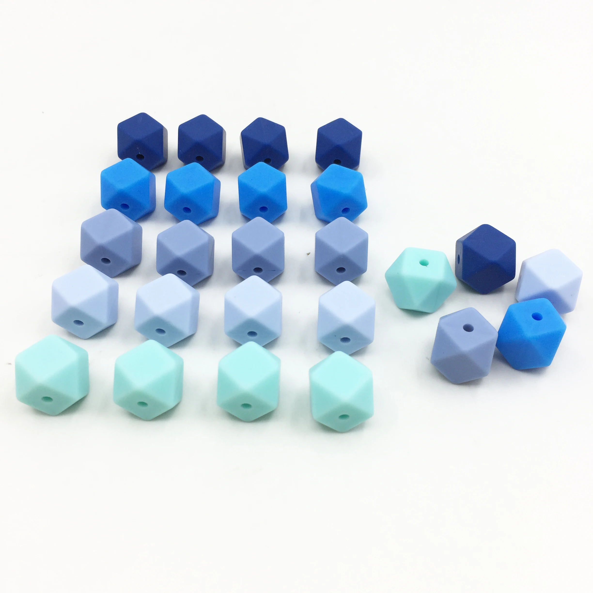 

100pcs Silicone Beads BPA Free Hexagon Beads 11mm Food Grade Silicone Teether DIY Teething Beads Necklace Baby Teether