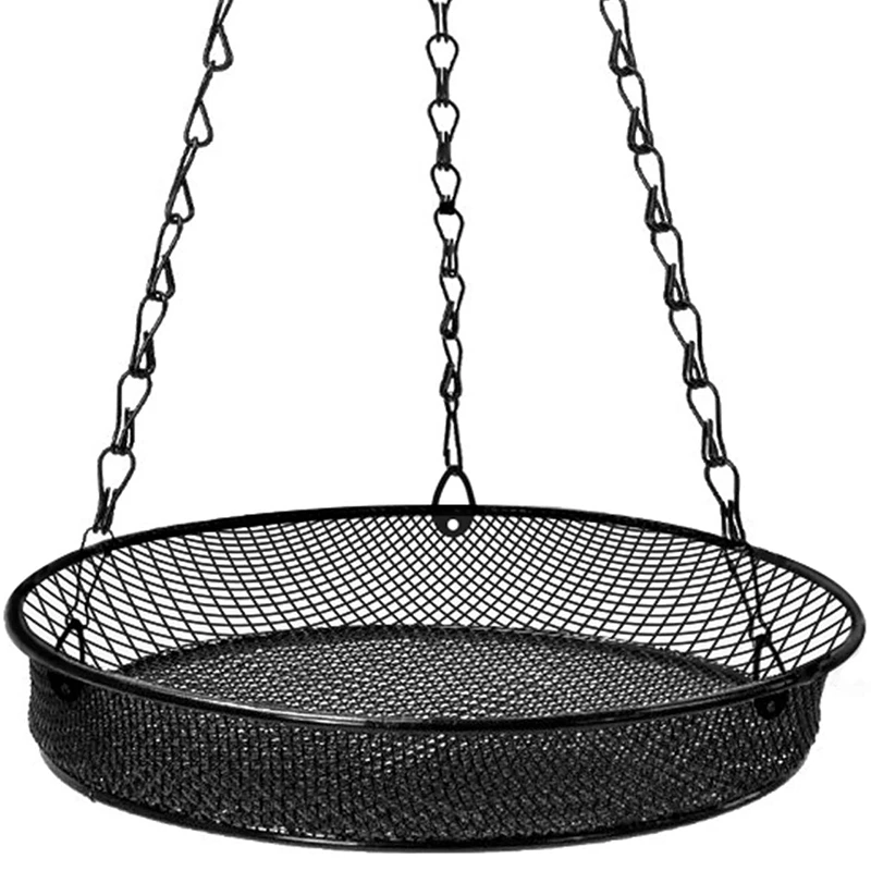 

Hanging Trays for Bird Feeders, Seed Trays for Bird Feeders, Suitable for Attracting Birds Outdoors and Gardens (Black)