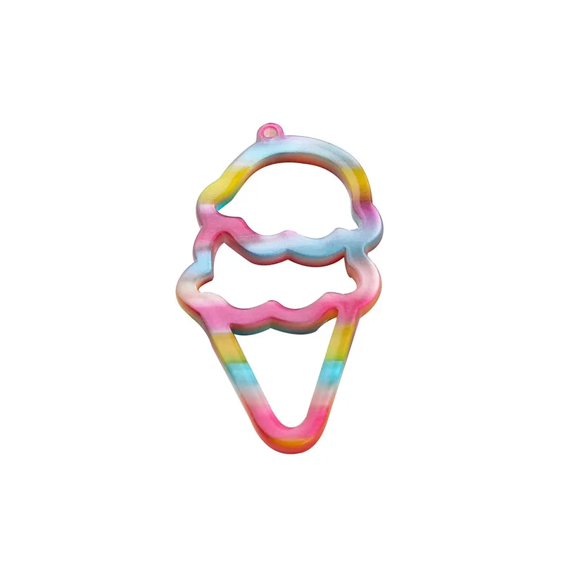 Новое поступление 30 шт./лот подвески в форме мороженого из акрила/уксусной