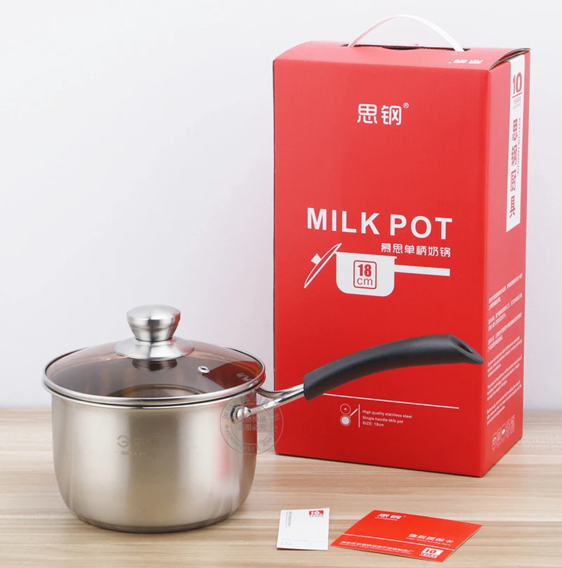 18 см Кастрюля для подогрева молока из нержавеющей стали кастрюля выпечки