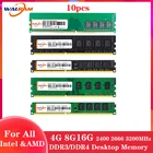 WAL ОЗУ 10 шт. DDR3 DDR4 ОЗУ память для настольного компьютера 4 ГБ 8 ГБ 16 ГБ 32 ГБ 1333 1600 2133 2400 2666 МГц Память ОЗУ для настольного компьютера для AMD intel