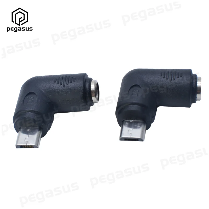 DC 5 5*2 1 мм гнездо к USB Micro 5P мужской локоть адаптер питания | Электроника