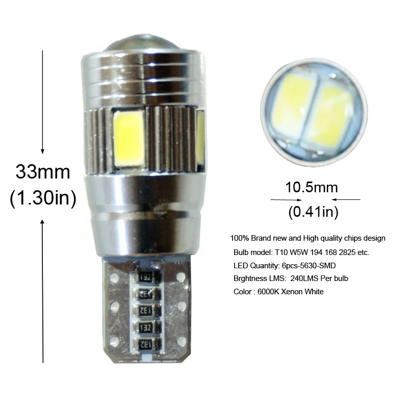 Светодиодный Canbus T10 W5W 4 шт. без ошибок для SAMSUNG 5630 SMD VW Golf 5 6 Polo Jetta Bora Passat 3C CC B7 Tiguan BMW