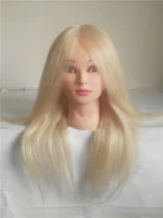 cheap mannequin dummy cosmetology hairdressing mannequin heads 100 blonde human hair training mannequin head with natural hair