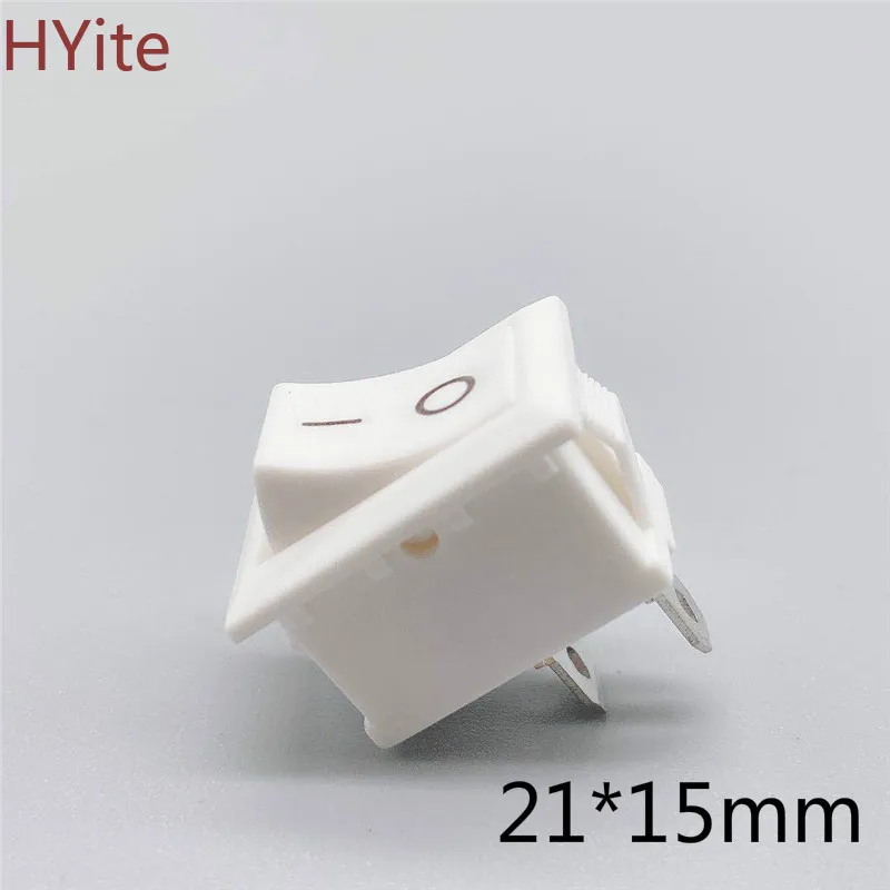 21*15 мм On Off Лодка Автомобильный кулисный переключатель 2Pin 6A/10A 250V/125V AC Кнопка