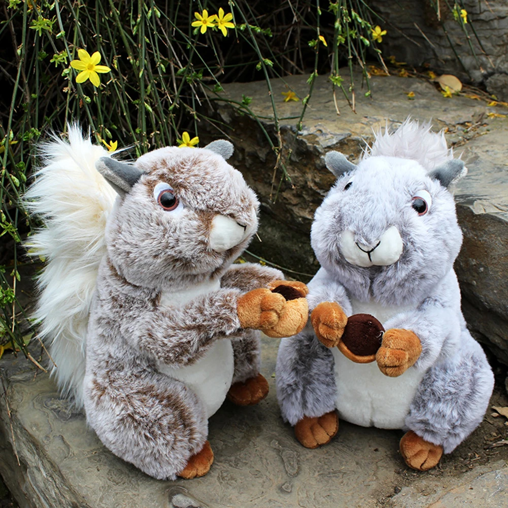 Милая имитация белки мягкая пушистая игрушечная подушка детская игрушка