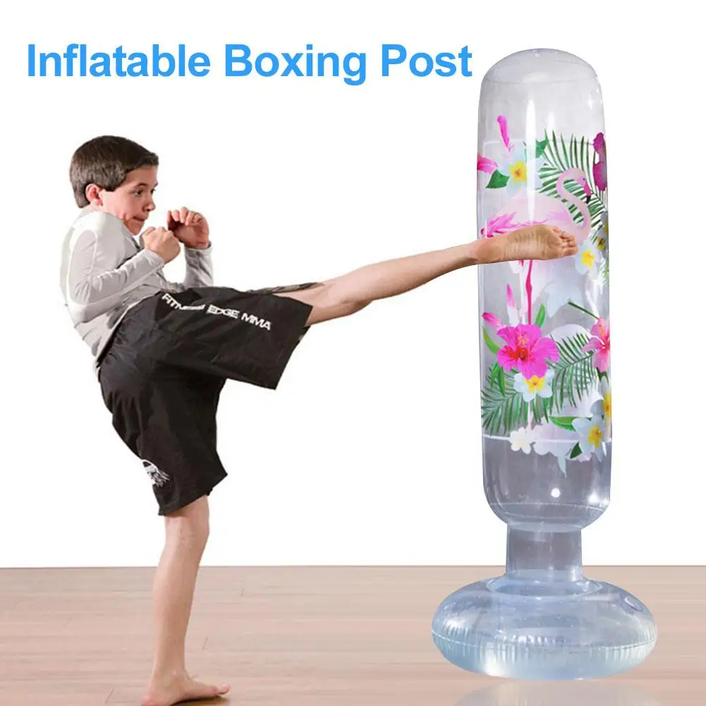 

Boxing Punching Bag Inflatable Free-Stand Tumbler Muay Thai Training Pressure Relief Bounce Back Sandbag For Kids Adult