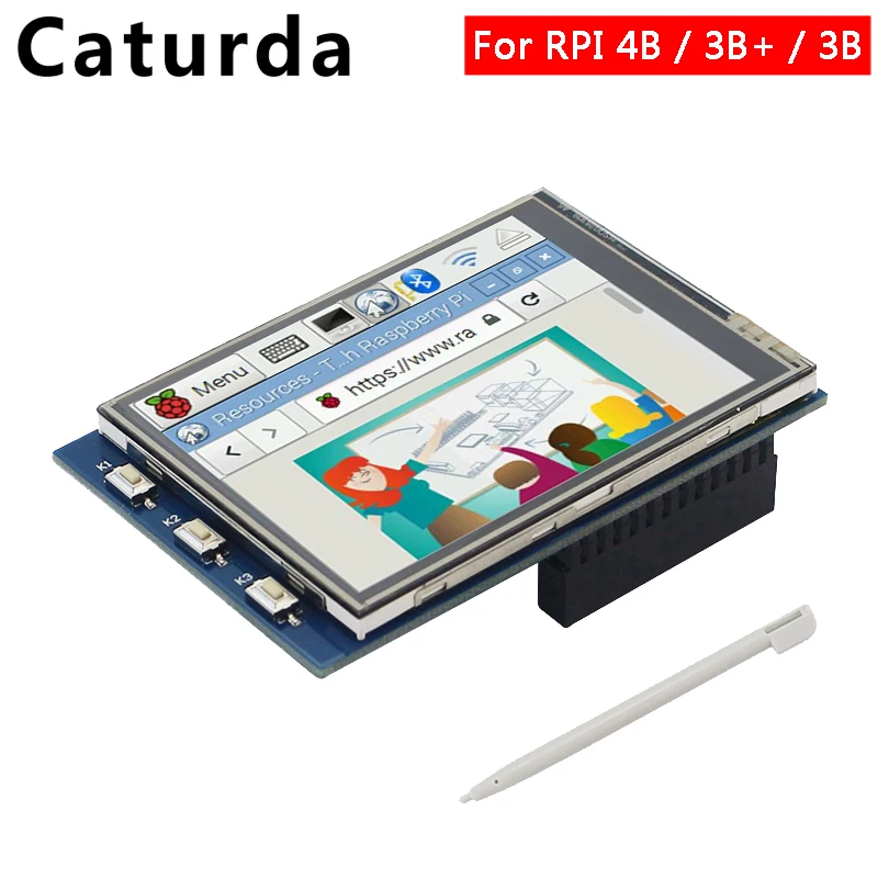 Для Raspberry Pi 4 дисплей 2,4/2,8 дюймов сенсорный экран TFT дисплей 320*240 ЖК-экран для Raspberry Pi 3 Model B 3B Plus 2B 3B