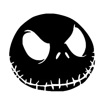 

Personality Jack Skellington Face Inspirde Window Vinyl Car Sticker Creative Witch Car Body Window Decorative Decal 12cmx12cm