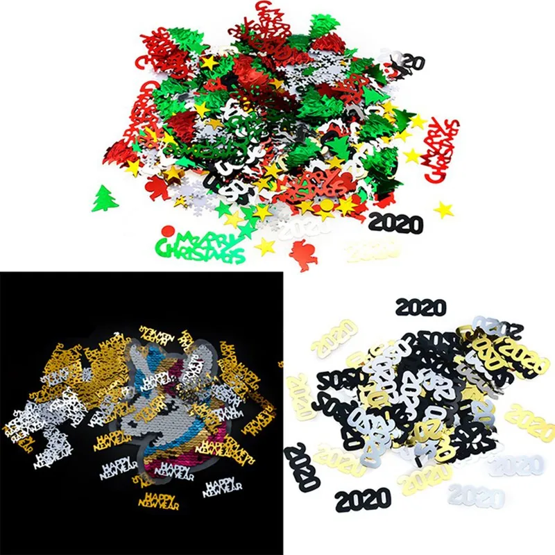 15 г разноцветного сверкающие 2020 дерево счастливого новогоднее рождественское