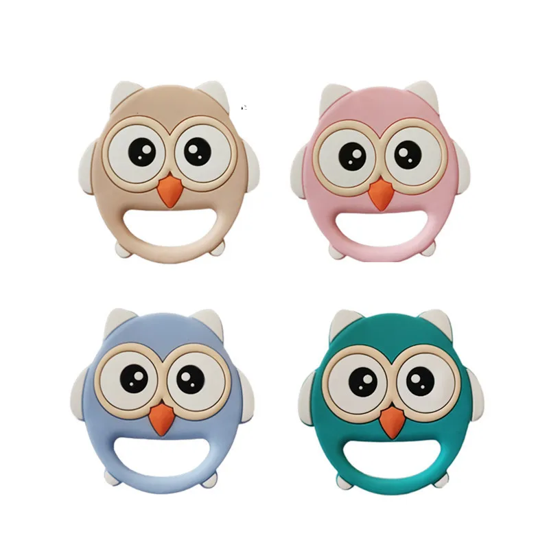 Mordedor de silicona con forma de Animal para beb&eacute;, juguete sensorial de lactancia para reci&eacute;n nacido, juguete de dentici&oacute;n, regalo para reci&eacute;n nacido-4