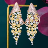 kellybola jewelry dubai premium full cubic zirconia pendant earrings ladies gorgeous wedding jewelry new trends in 2021