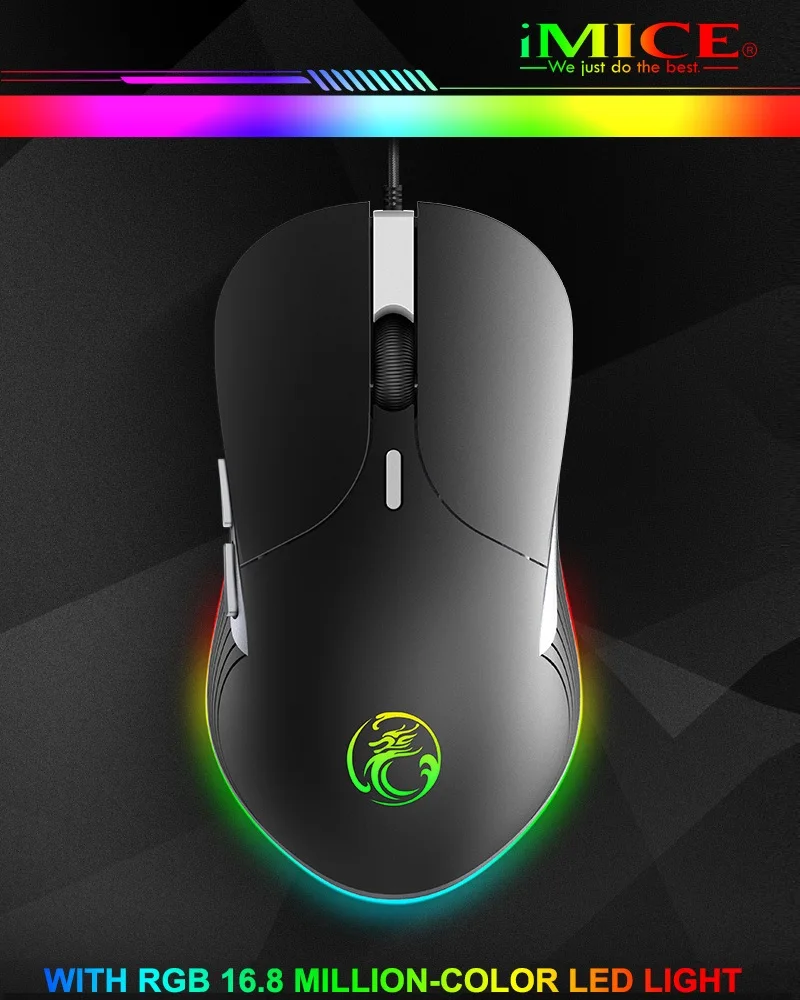 iMice X6 High Configuration USB Wired Gaming Mouse Computer Gamer 6400 DPI Optical Mice for Laptop PC Game upgrade | Компьютеры и офис