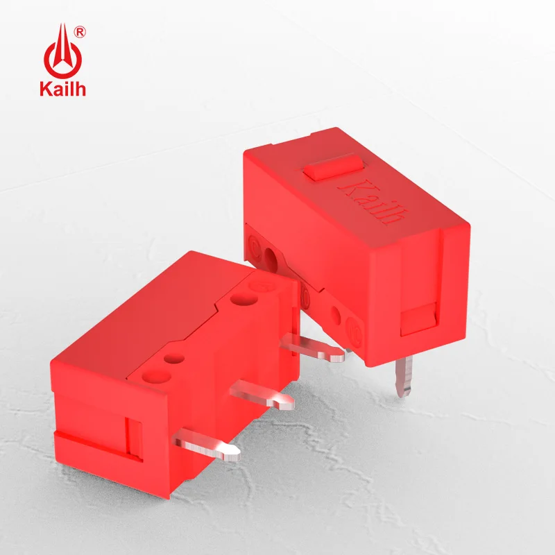 8 шт. Kailh микро-переключатель 60 м жизнь игровая мышь микро-переключатель 3 Pin Красная точка используется на компьютере мыши Левая Правая кнопка