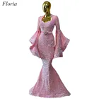 Женское вечернее платье, с блестками, 2021