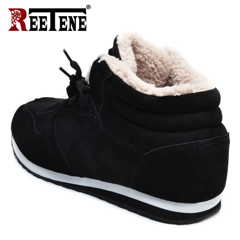 Reetene/мужские ботинки; зимние ботинки; Мужская зимняя обувь; Теплые ботильоны; botas hombre; Теплая Повседневная обувь; мужские плюшевые зимние кроссовки