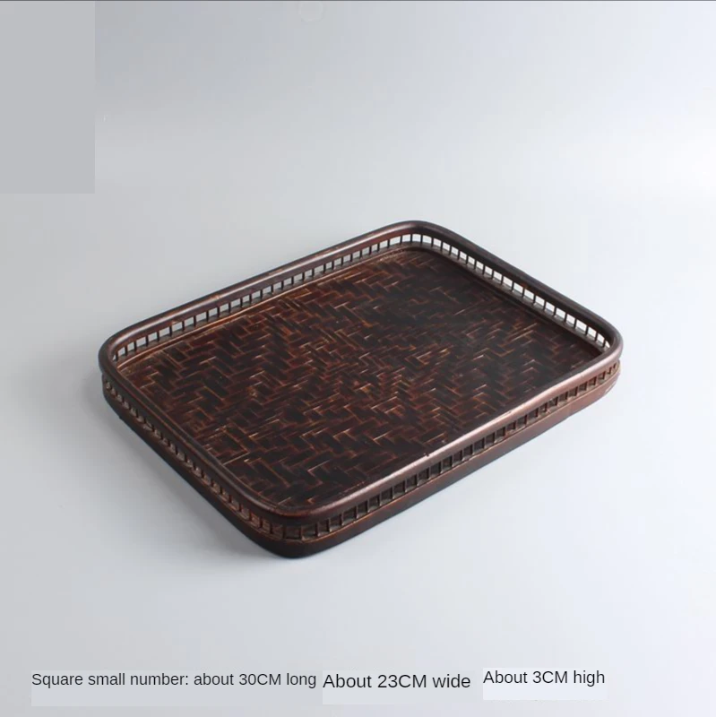 

Japanese bamboo woven lacquer tray tea set storage tray tea tray serving tray breakfast tray tea ceremony Rectangular