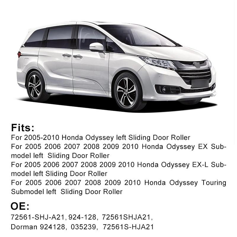 Левая Правая раздвижная дверь центральный наружный ролик 72561-SHJ-A21 для Honda Odyssey EX EX-L