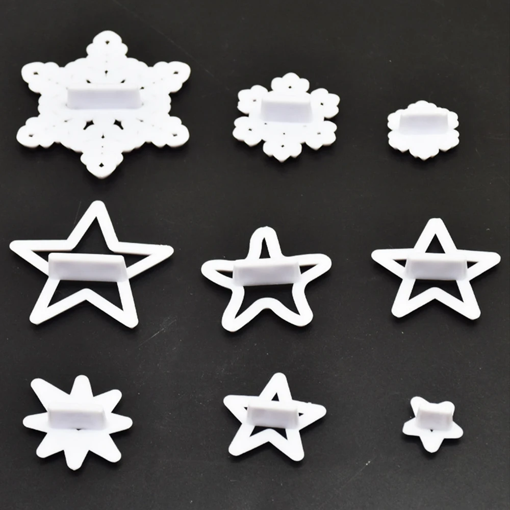 Пластиковая форма для печати снежинок 9 шт. сделай сам помадки шоколада печенья
