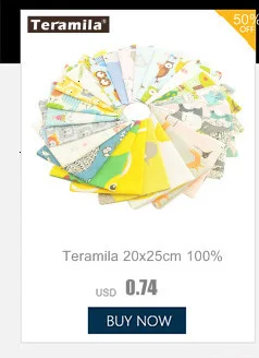 Teramila хлопчатобумажная ткань Algodon 20x25 см Telas с цветочным принтом, с рисунком героев из мультфильма, цветные ткани DIY одеяла Лоскутная Ткань Tecido подушка для малышей