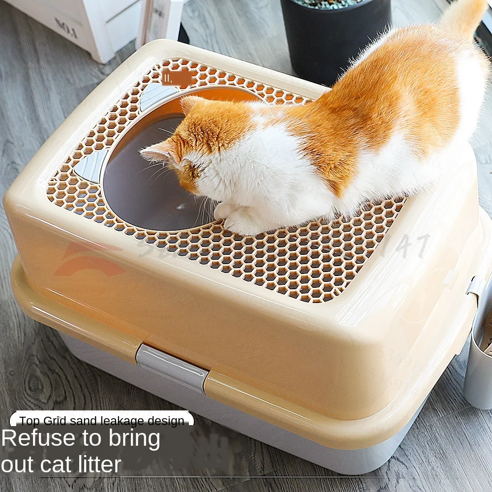 

Контейнер для кошачьего туалета, полностью закрытый дезодорант, верхняя часть, большой контейнер для кошачьего туалета, моющийся