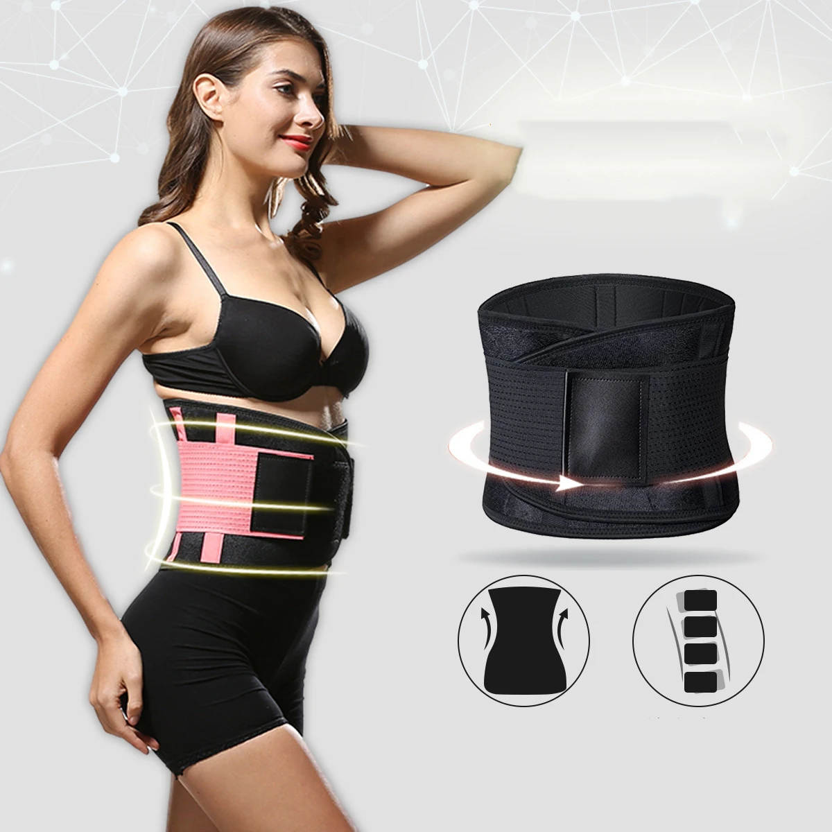 Тренажер для талии утягивающий формирователь тела пояс тренировки спортивный