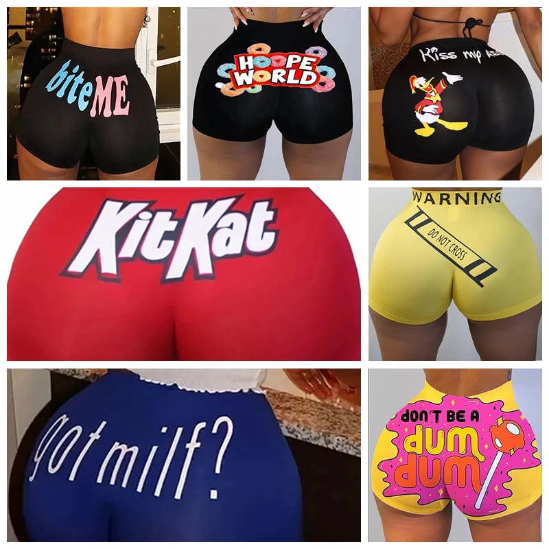 

Summer Women's Shorts Polyester Fabric Printed Pattern Casual Outdoor Sports High Waist Shorts