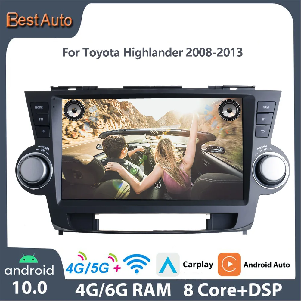 

Best Auto Android 9’Inche Car Radio GPS Navigation Stereo Touch Screen Multimedia Player For Toyota Highlander 2008-2013