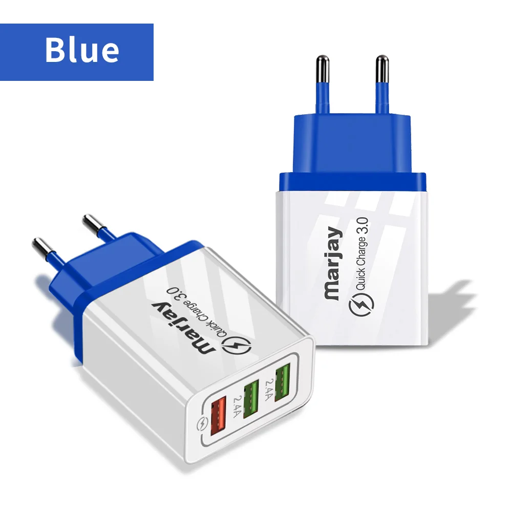 Marjay Quick Charge 3,0 USB зарядное устройство 30 Вт QC3.0 QC турбо Быстрая зарядка мульти разъем зарядное устройство для мобильного телефона для iPhone samsung Xiaomi