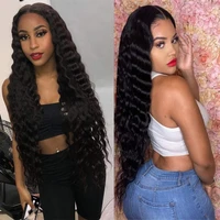 28inch 30inch deep wave 13x4 lace front wigs human hair deep curly 13x6 glueless virgin brazilian 180 density for black women