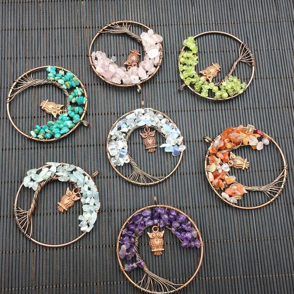 

Natural Crystal Gravel Pendant For Home Decoration Bring Luck G1t1