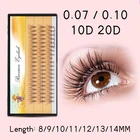 60 пряди т., пучки натуральных длинных искусственных ресниц