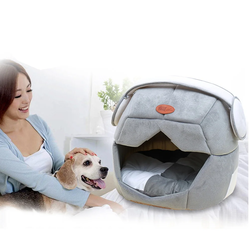 Мягкая кровать для кошек домик собаки Складной Теплый космический шлем