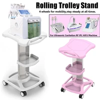 beauty equipment double layer storage rack rolling wheel beauty salon household trolley cart face skin care tools