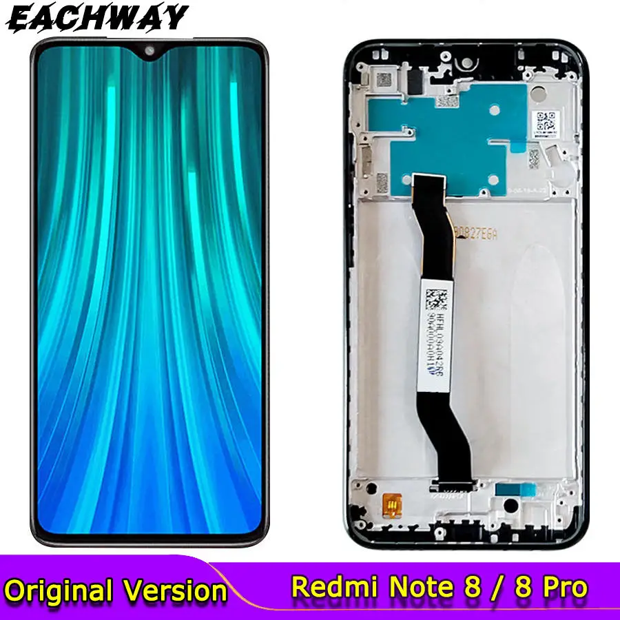 ЖК дисплей для Xiaomi Redmi Note 8 Pro сменный сенсорный экран с рамкой M1908C3JH|Корпусы и