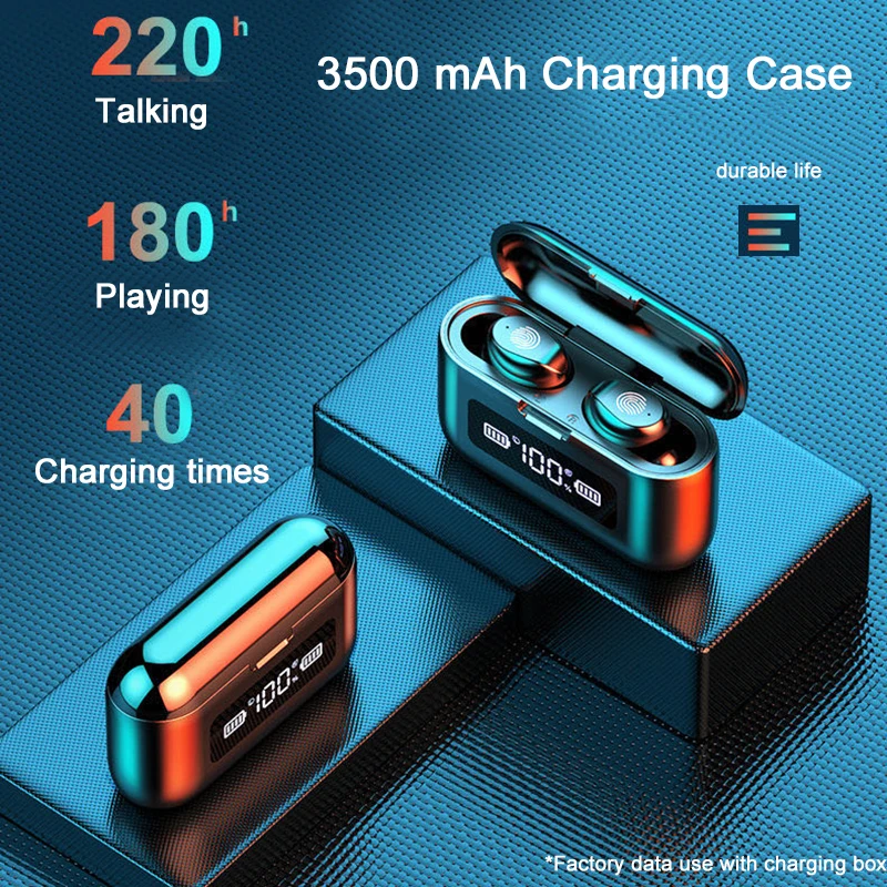 

TRER TWS 5.0 Wireless Bluetooth Earphone 3500 mah Charging Case Touch Control in-Ear Headset auriculares LED Display Earbuds