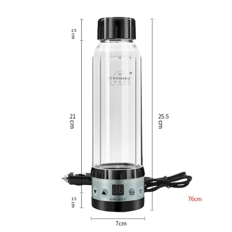 Электрический термос для автомобиля 280 мл электрочайник чая и воды автомобильный