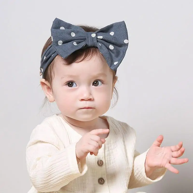 

Baby Dot Ribbon Headbands Bow Knot Head Wrap Girls Turban Headwears Baby Toddler Head Bands Baby Girls Elastic Hair Accessories