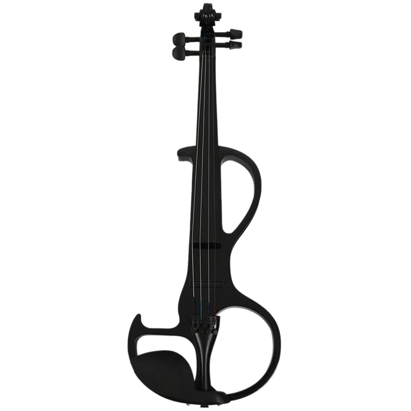 

Naomi Violin Full Size 4/4 Solid Wood Electric Violin Basswood Body Ebony Fingerboard Pegs With Ebony Fisheye Accessories Black