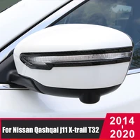 abs car rear view mirror cover trim strip reflective stickers for nissan qashqai j11 x trail x trail t32 2014 2020 accessories