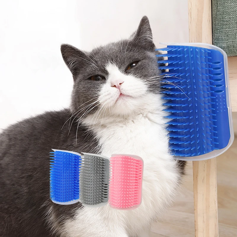 

3Pcs Corner Cat Massage Self Groomer Comb Brush with Catnip Cat Rubs The Face with Tickling Comb Pet Products for Cats Brush