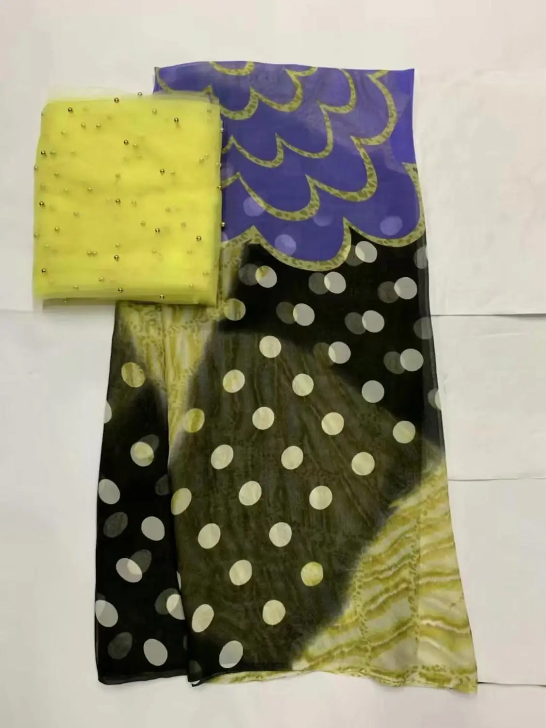 2019 Высококачественная Модная шелковая шифоновая ткань с принтом 5 ярдов и 2 ярда