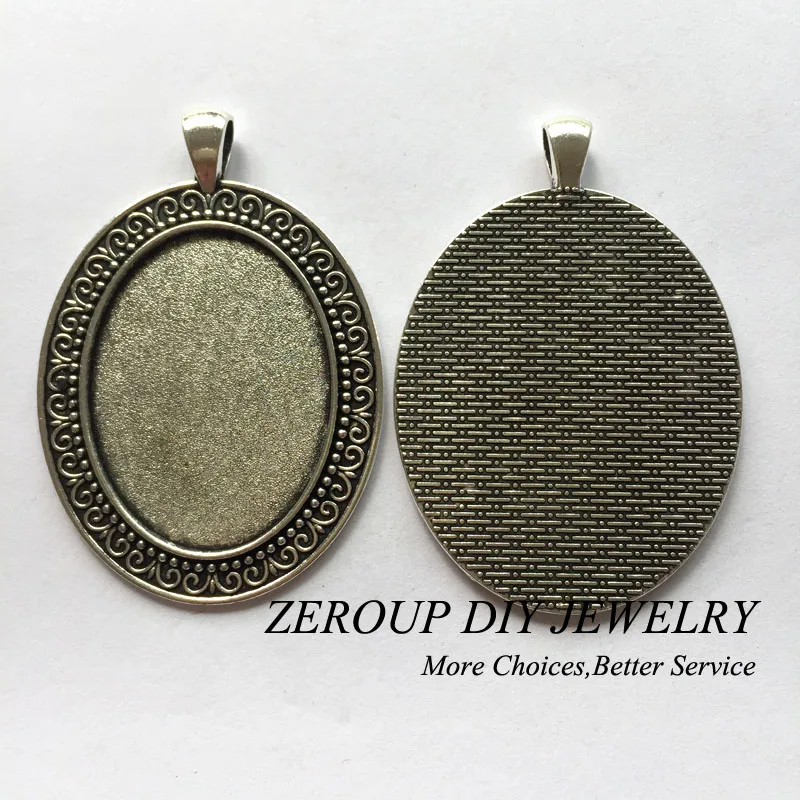 5 шт./лот 30x40 мм ожерелье с подвеской античный бронзовый серебристый цвет