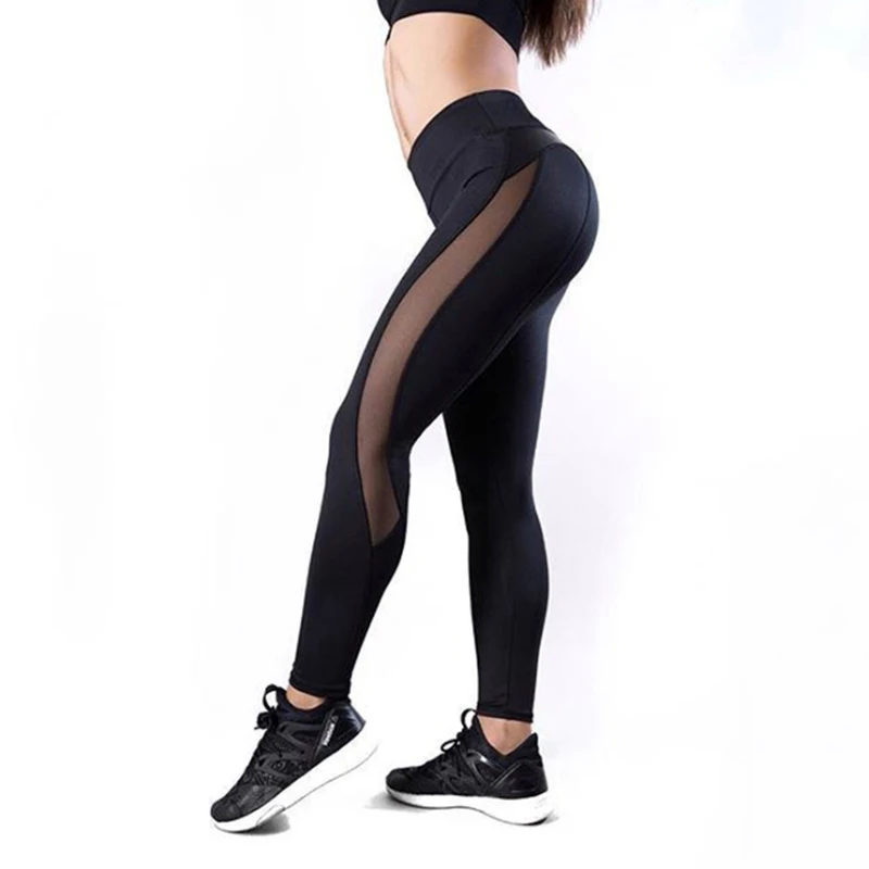 Европейский хит продаж новые спортивные черные штаны для йоги из искусственной