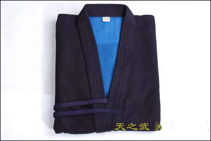 Костюм кэндо в японском стиле темно-синий двухслойный Кендо айкидо Iaido Gi