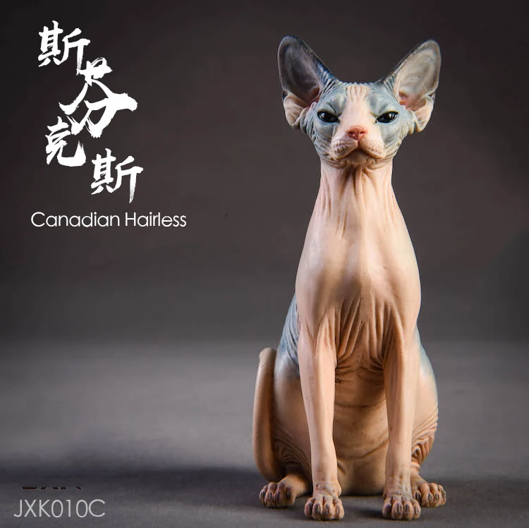 1/6 модель животного из смолы Jxk010 1/6 канадская безволосая кошка Сфинкс 3 цвета животное F 1" фигурка солдата