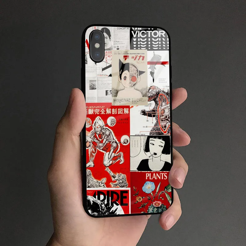 Японский постер манга художественный коллаж стеклянный Мягкий силиконовый